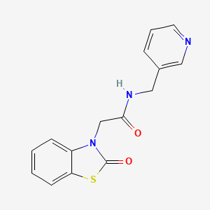 molecular formula C15H13N3O2S B7518356 2-(2-oxo-1,3-benzothiazol-3-yl)-N-(pyridin-3-ylmethyl)acetamide 