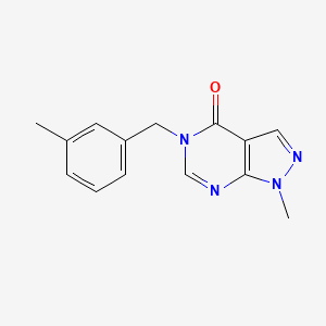 molecular formula C14H14N4O B7518364 1-Methyl-5-[(3-methylphenyl)methyl]pyrazolo[3,4-d]pyrimidin-4-one 