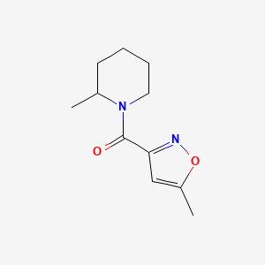 molecular formula C11H16N2O2 B7518390 (5-Methyl-1,2-oxazol-3-yl)-(2-methylpiperidin-1-yl)methanone 