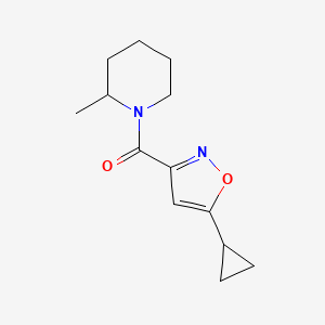 molecular formula C13H18N2O2 B7518403 (5-Cyclopropyl-1,2-oxazol-3-yl)-(2-methylpiperidin-1-yl)methanone 