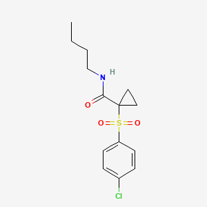 molecular formula C14H18ClNO3S B7518408 N-butyl-1-[(4-chlorophenyl)sulfonyl]cyclopropanecarboxamide 