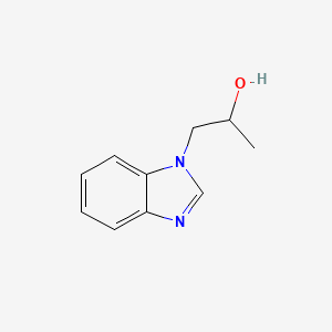 molecular formula C10H12N2O B7518444 1-(Benzimidazol-1-yl)propan-2-ol 
