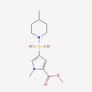 molecular formula C13H20N2O4S B7518452 methyl 1-methyl-4-[(4-methylpiperidin-1-yl)sulfonyl]-1H-pyrrole-2-carboxylate 