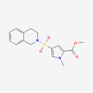 molecular formula C16H18N2O4S B7518456 methyl 4-(3,4-dihydroisoquinolin-2(1H)-ylsulfonyl)-1-methyl-1H-pyrrole-2-carboxylate 