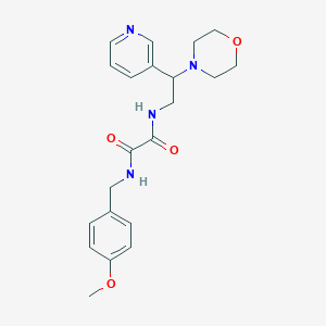 molecular formula C21H26N4O4 B7518475 N-(4-methoxybenzyl)-N'-(2-morpholin-4-yl-2-pyridin-3-ylethyl)ethanediamide 