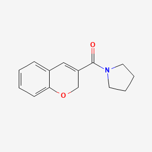 molecular formula C14H15NO2 B7518511 2H-chromen-3-yl(pyrrolidin-1-yl)methanone 