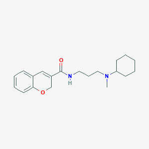molecular formula C20H28N2O2 B7518565 N-{3-[cyclohexyl(methyl)amino]propyl}-2H-chromene-3-carboxamide 