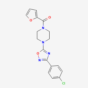 1-[3-(4-Chlorophenyl)-1,2,4-oxadiazol-5-yl]-4-(2-furoyl)piperazine