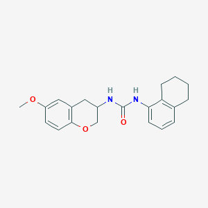 molecular formula C21H24N2O3 B7518567 N-(6-methoxy-3,4-dihydro-2H-chromen-3-yl)-N'-(5,6,7,8-tetrahydronaphthalen-1-yl)urea 