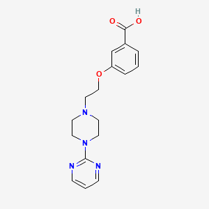 molecular formula C17H20N4O3 B7518661 3-[2-(4-Pyrimidin-2-ylpiperazin-1-yl)ethoxy]benzoic acid 