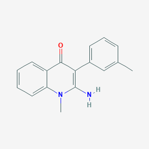molecular formula C17H16N2O B7518672 2-amino-1-methyl-3-(3-methylphenyl)quinolin-4(1H)-one 