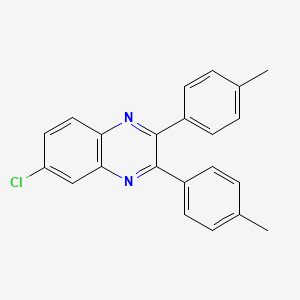 molecular formula C22H17ClN2 B7518694 6-Chloro-2,3-bis(4-methylphenyl)quinoxaline 