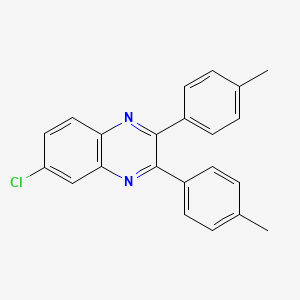 molecular formula C22H17ClN2 B7518694 6-氯-2,3-双(4-甲基苯基)喹喔啉 