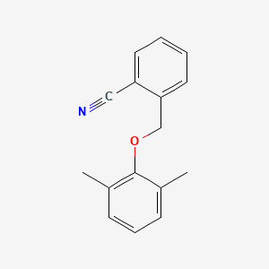 molecular formula C16H15NO B7518711 2-[(2,6-Dimethylphenoxy)methyl]benzonitrile 