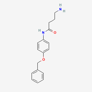 molecular formula C17H20N2O2 B7518748 4-amino-N-[4-(benzyloxy)phenyl]butanamide 