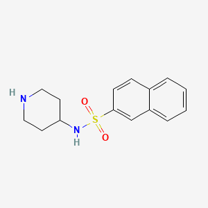 molecular formula C15H18N2O2S B7518755 N-(哌啶-4-基)萘-2-磺酰胺 