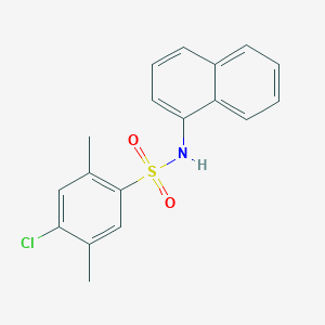 molecular formula C18H16ClNO2S B7518774 4-chloro-2,5-dimethyl-N-(naphthalen-1-yl)benzene-1-sulfonamide 