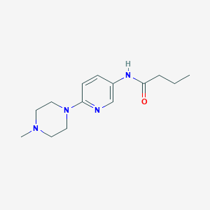 molecular formula C14H22N4O B7518799 N-[6-(4-methylpiperazin-1-yl)pyridin-3-yl]butanamide 