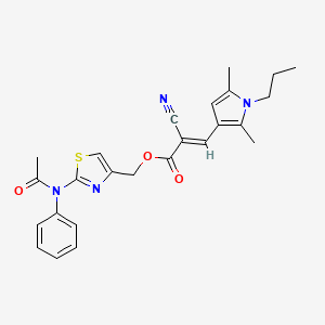 [2-(N-acetylanilino)-1,3-thiazol-4-yl]methyl (E)-2-cyano-3-(2,5-dimethyl-1-propylpyrrol-3-yl)prop-2-enoate