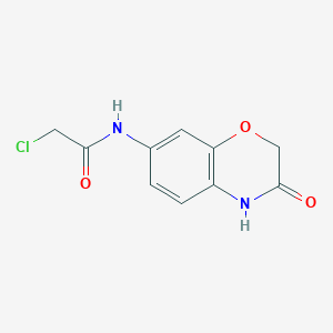 molecular formula C10H9ClN2O3 B7518825 2-chloro-N-(3-oxo-3,4-dihydro-2H-benzo[1,4]oxazin-7-yl)-acetamide 
