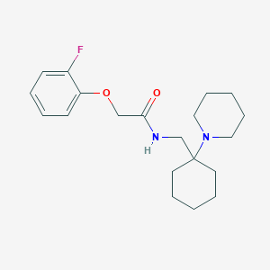 molecular formula C20H29FN2O2 B7518938 2-(2-fluorophenoxy)-N-[(1-piperidin-1-ylcyclohexyl)methyl]acetamide 
