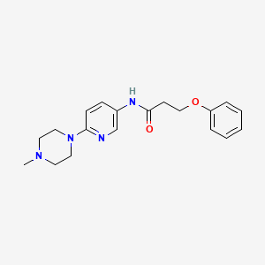 molecular formula C19H24N4O2 B7518949 N-[6-(4-methylpiperazin-1-yl)pyridin-3-yl]-3-phenoxypropanamide 