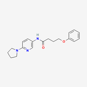 molecular formula C19H23N3O2 B7518966 4-phenoxy-N-(6-pyrrolidin-1-ylpyridin-3-yl)butanamide 