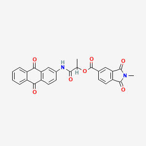 [1-[(9,10-Dioxoanthracen-2-yl)amino]-1-oxopropan-2-yl] 2-methyl-1,3-dioxoisoindole-5-carboxylate