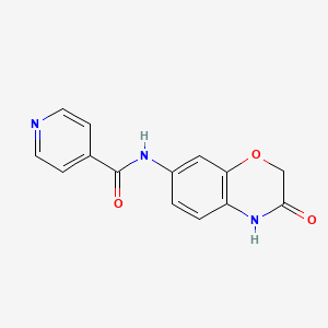 molecular formula C14H11N3O3 B7518980 N-(3-oxo-4H-1,4-benzoxazin-7-yl)pyridine-4-carboxamide 