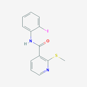 molecular formula C13H11IN2OS B7518996 N-(2-iodophenyl)-2-methylsulfanylpyridine-3-carboxamide 