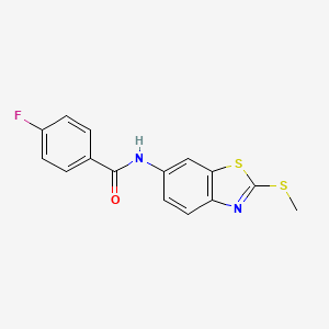 4-fluoro-N-(2-methylsulfanyl-1,3-benzothiazol-6-yl)benzamide