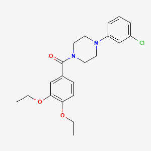 molecular formula C21H25ClN2O3 B7519041 [4-(3-Chlorophenyl)piperazin-1-yl](3,4-diethoxyphenyl)methanone 