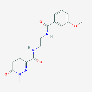 molecular formula C16H20N4O4 B7519053 N-[2-[(3-methoxybenzoyl)amino]ethyl]-1-methyl-6-oxo-4,5-dihydropyridazine-3-carboxamide 