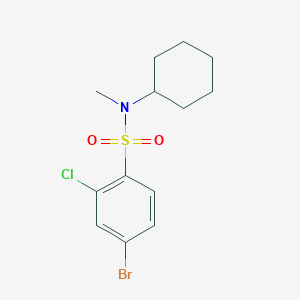 molecular formula C13H17BrClNO2S B7519058 4-bromo-2-chloro-N-cyclohexyl-N-methylbenzenesulfonamide 