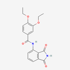 molecular formula C19H18N2O5 B7519085 N-(1,3-dioxoisoindol-4-yl)-3,4-diethoxybenzamide 