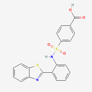 molecular formula C20H14N2O4S2 B7519142 4-[[2-(1,3-Benzothiazol-2-yl)phenyl]sulfamoyl]benzoic acid 
