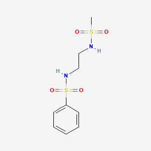 molecular formula C9H14N2O4S2 B7519147 N-{2-[(methylsulfonyl)amino]ethyl}benzenesulfonamide 