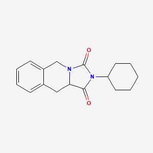 molecular formula C17H20N2O2 B7519182 2-cyclohexyl-10,10a-dihydro-5H-imidazo[1,5-b]isoquinoline-1,3-dione 