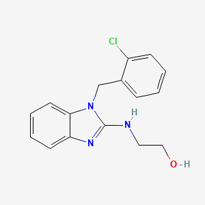 2-[[1-[(2-Chlorophenyl)methyl]benzimidazol-2-yl]amino]ethanol