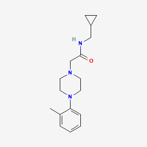 molecular formula C17H25N3O B7519193 N~1~-(cyclopropylmethyl)-2-[4-(2-methylphenyl)piperazino]acetamide 