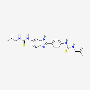 molecular formula C23H26N6S2 B7519223 1-(2-methylprop-2-enyl)-3-[4-[6-(2-methylprop-2-enylcarbamothioylamino)-1H-benzimidazol-2-yl]phenyl]thiourea 