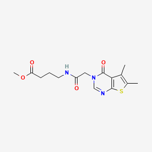 methyl 4-{[(5,6-dimethyl-4-oxothieno[2,3-d]pyrimidin-3(4H)-yl)acetyl]amino}butanoate