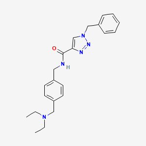 molecular formula C22H27N5O B7519237 1-benzyl-N-[[4-(diethylaminomethyl)phenyl]methyl]triazole-4-carboxamide 