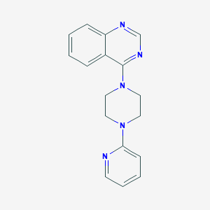 molecular formula C17H17N5 B7519238 4-(4-Pyridin-2-ylpiperazin-1-yl)quinazoline 