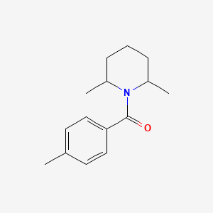 molecular formula C15H21NO B7519272 (2,6-Dimethylpiperidin-1-yl)-(4-methylphenyl)methanone 