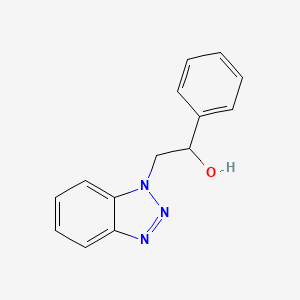 molecular formula C14H13N3O B7519289 2-(Benzotriazol-1-yl)-1-phenylethanol 