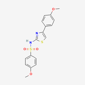 4-methoxy-N-[4-(4-methoxyphenyl)-1,3-thiazol-2-yl]benzenesulfonamide