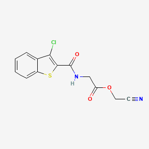 Cyanomethyl 2-[(3-chloro-1-benzothiophene-2-carbonyl)amino]acetate
