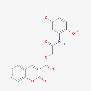 molecular formula C20H17NO7 B7519384 [2-(2,5-Dimethoxyanilino)-2-oxoethyl] 2-oxochromene-3-carboxylate 