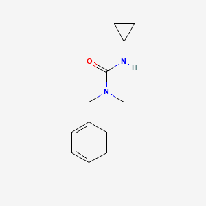 molecular formula C13H18N2O B7519404 3-Cyclopropyl-1-methyl-1-[(4-methylphenyl)methyl]urea 